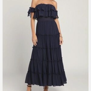 Chance for Us dress by Lulus. It is navy and gorgeous on. Worn once for photos.